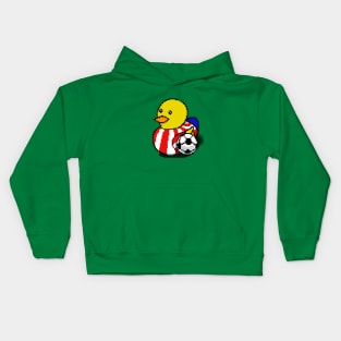 Duckys is a footballer v2 Kids Hoodie